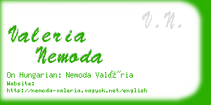 valeria nemoda business card